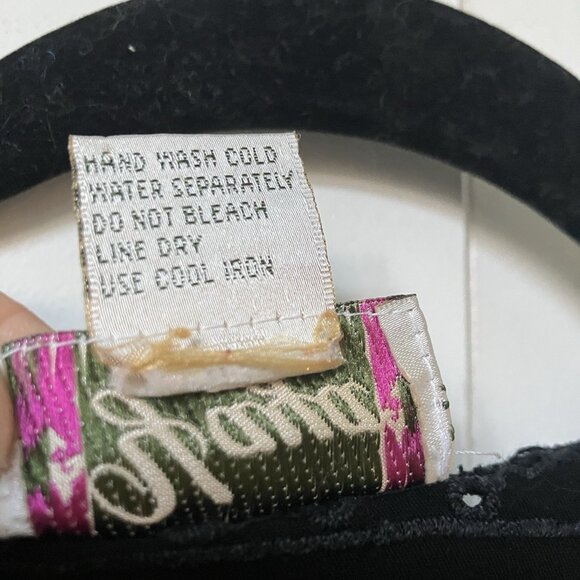 Y2K Yaya Blouse Womens XL Black Boho Witchy Lace Whimsigoth 90s Vintage - Picture 3 of 7